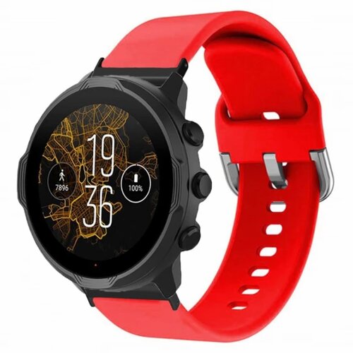  Silikonska narukvica 24mm za sat Suunto Spartan Sport Wrist HR Baro / Suunto 7 - Red Cijene