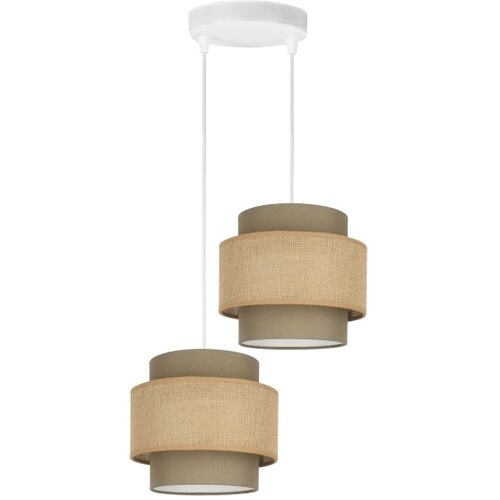  Brilagi - Visilica na sajli RESNA 2xE27/60W/230V prečnik 30 cm, smeđa/bež Slike