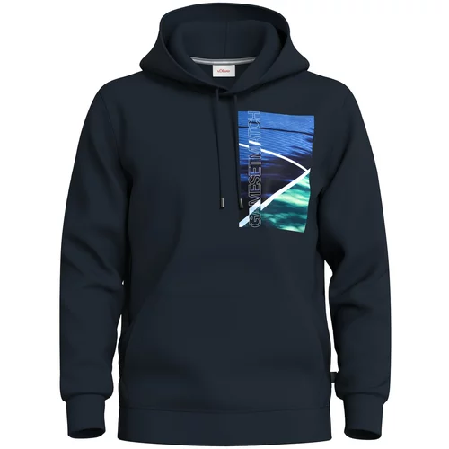 s.Oliver Sweater majica plava / mornarsko plava / akvamarin / tamno plava