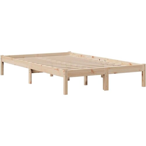  Krevet s regalom za knjige bez madraca 135x190 cm od borovine Slike