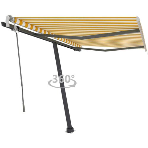  Samostojeća tenda na ručno uvlačenje 300 x 250 cm žuto-bijela Cijene