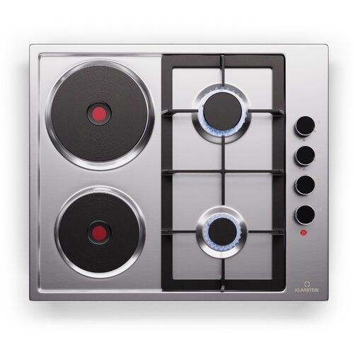 Klarstein MultiChef 4 Hot Plate, električna in plinska kuhalna plošča, 4 kuhalne cone, 2 gorilnika, 2 električni kuhališči Cene