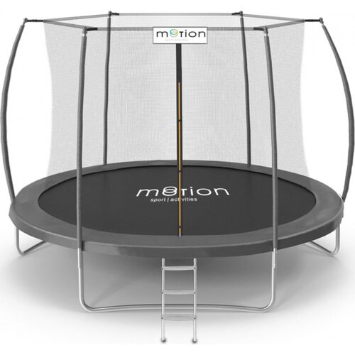 MOTION baštenska trambolina sport line OM-870840 sa unutrašnjom mrežicom i merdevinama u sivoj boji Cene
