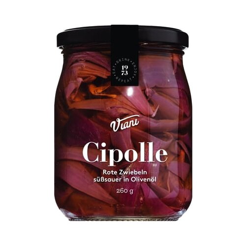 Viani Alimentari CIPOLLE - Rdeča čebula sladko/kisla in olje Cene