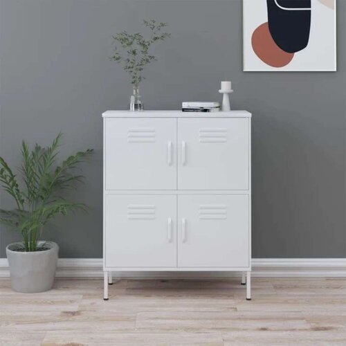 vidaXL Omara za shranjevanje bela 80x35x101,5 cm jeklo Cene