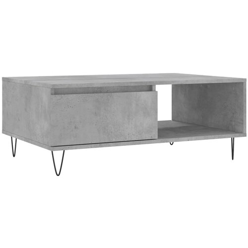Maison Chic Klubska mizica - kavna mizica - Nizka mizica betonsko siva 90x60x35 cm inženirski les, (21755125) Cene