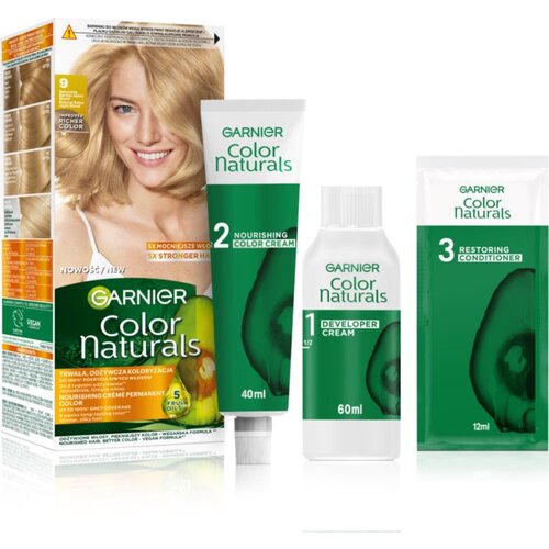 Garnier Color Naturals Creme barva za lase odtenek 9 Natural Extra Light Blond 1 kos Slike