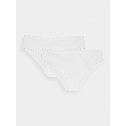4f Women's Underwear Panties (2 Pack) - White Cene