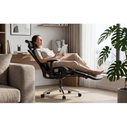  Ergonomska stolica s osloncem za noge Expert 9.3 crna Slike