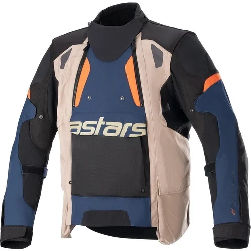 Alpinestars Halo Drystar Jacket Dark Blue/Dark Khaki/Flame Orange L Tekstilna jakna