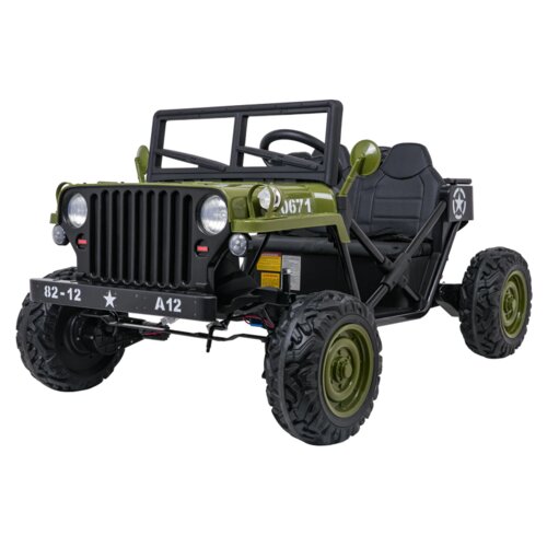  Dječji automobil na akumulator STAR Military, zeleni Slike