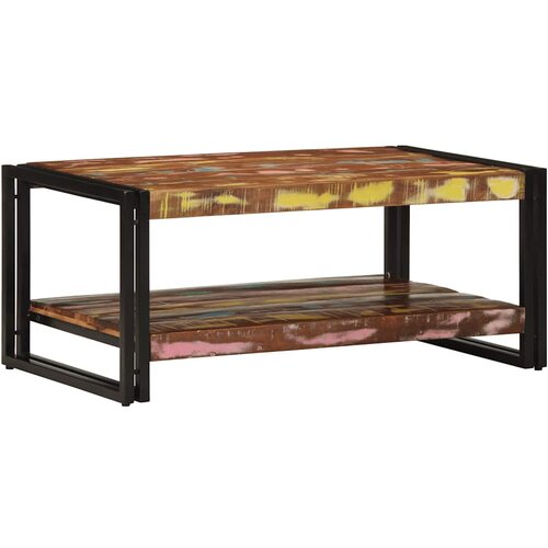 vidaXL Višebojni stolić za kavu 90x50x38 cm puno drvo obrađeno Cene