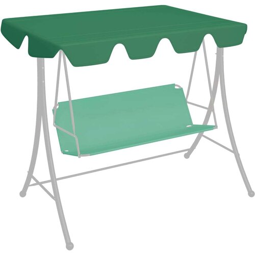 VidaXL Zamjenski krov za vrtnu ljuljačku zeleni 150 / 130x70 / 105 cm Slike