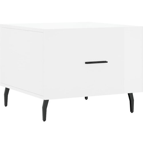 Maison Chic Klubska mizica - kavna mizica - Nizka mizica visok sijaj bela 50x50x40 cm inženirski les, (21752500) Slike