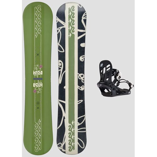 K2 Kandi + YOU+H Black M 2025 Kids Snowboard set design Slike