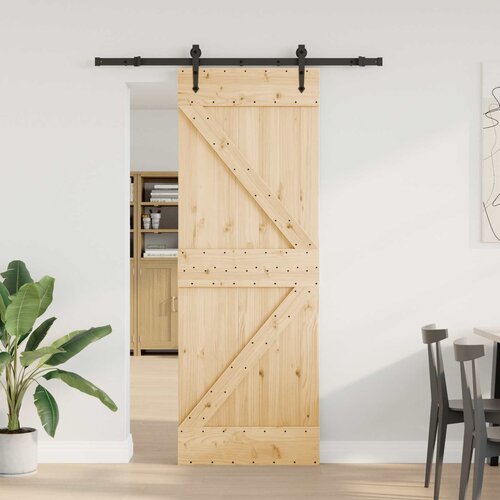  Klizna vrata NARVIK Prirodna i crna 70 x 210 cm (152,5 cm) Slike