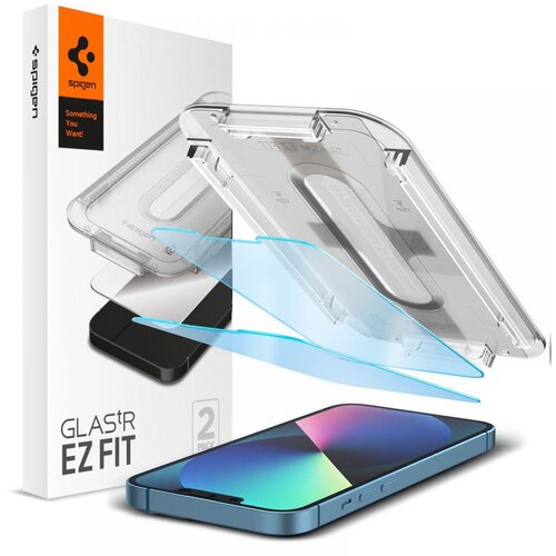 Spigen KALJENO STEKLO ZA IPHONE 13 13 PRO 14 ANTIBLUE GLAS TR EZ FIT, (5000334110) Slike