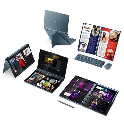 Lenovo yoga book 9 14IAH10 (tidal teal) 2.8K oled touch, ultra 7 255H, 32GB, 1TB ssd, win 11 pro (83KJ000RRM) Slike