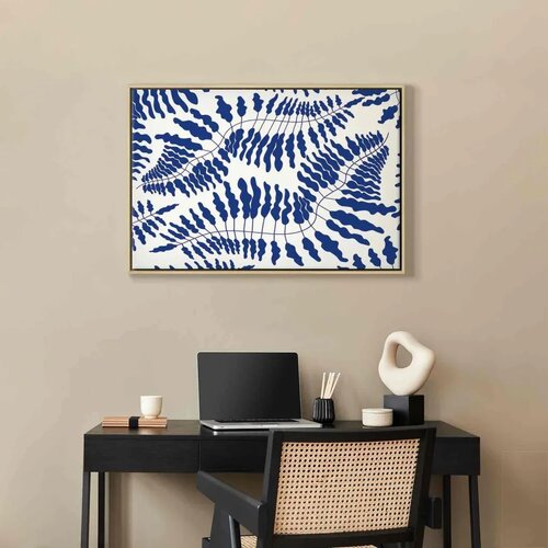  Slika - Cobalt fern 120x80 U prirodnom drvenom okviru Cene