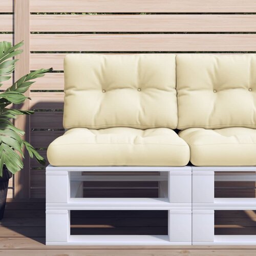 VidaXL Jastuk za palete krem 50 x 40 x 12 cm od tkanine Slike