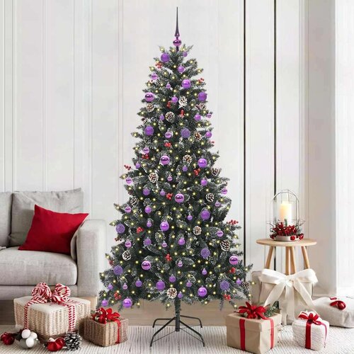 vidaXL Umestno božično drevo med 300 LED Zelena 114 x 114 x 210 cm Cene