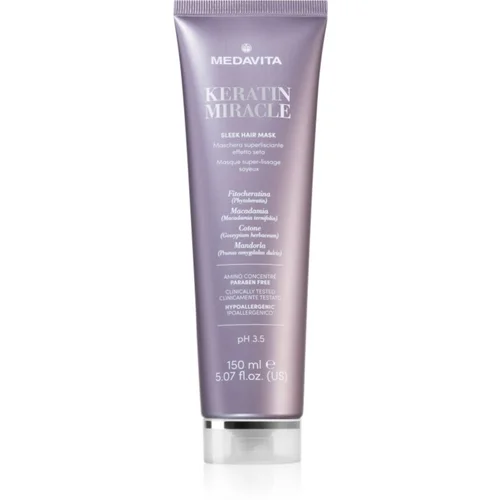 Medavita Keratin Miracle Sleek Hair Mask hidratantna maska za zaglađivanje 150 ml