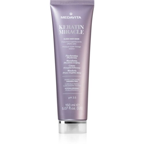 Medavita Keratin Miracle Sleek Hair Mask vlažilna gladilna maska 150 ml Cene