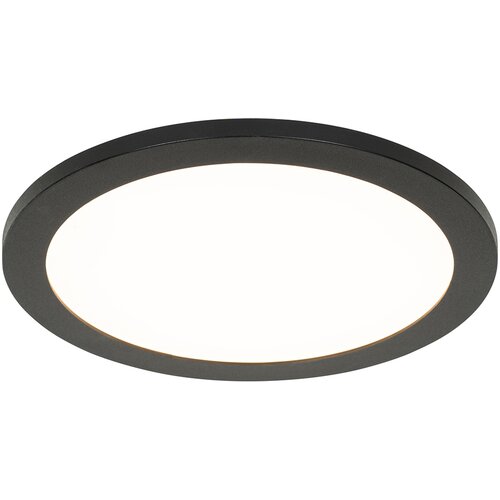 QAZQA Moderna stropna svetilka črna 30 cm z LED IP44 - Steve Cene