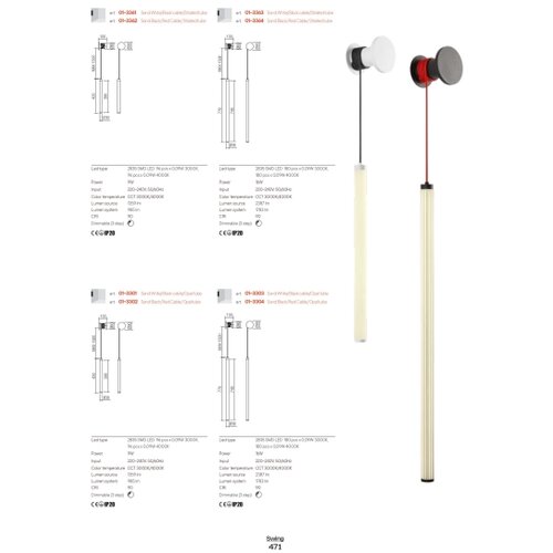  Redo 01-3301 - LED prigu&amp;scaron;iva zidna lampa SWING LED/9W/230V 3000/4000K CRI 90 bela Slike