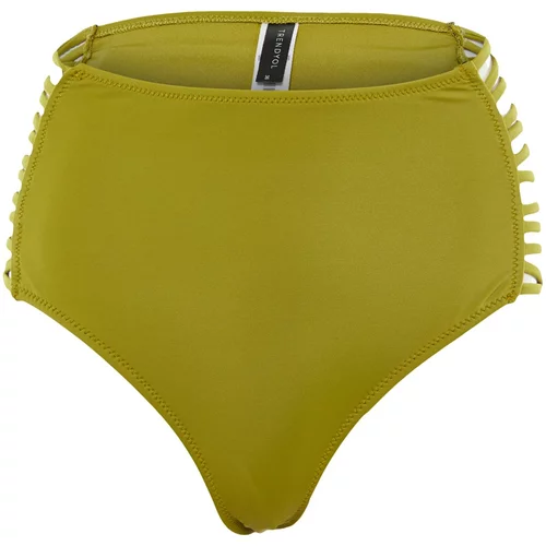 Trendyol Green Ribbed High Waist Bikini Bottom