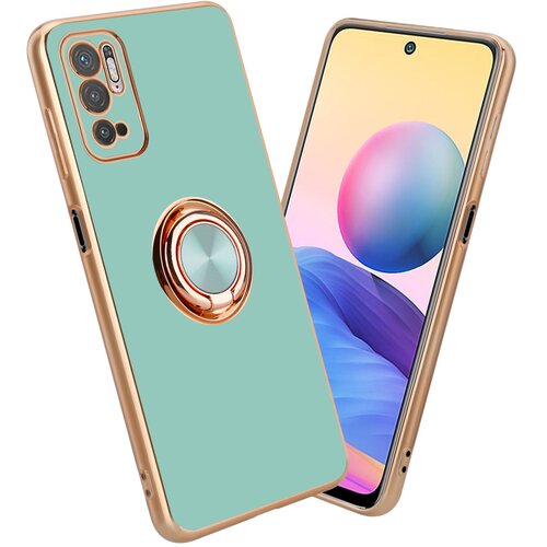 Cadorabo Xiaomi v sijajni turkizni - Zlato z obročem silikonski/TPU ovitek z za&scaron;čito pred kamero in držalo magnetnih avtomobilov, (20617670) Cene