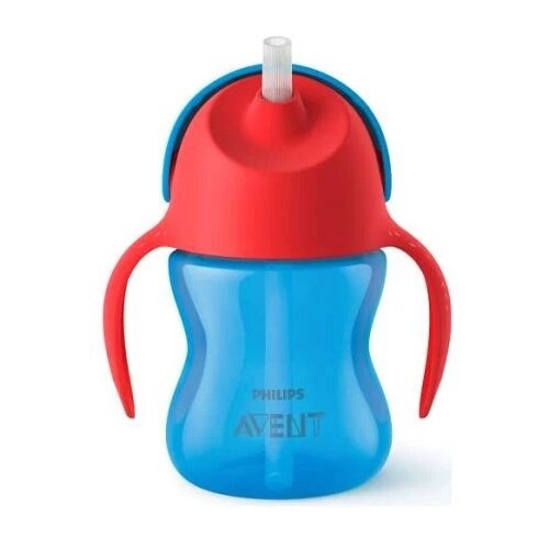 Philips Avent Magična fla&amp;scaron;ica za bebe sa slamkom SCF796-01, 200ml, Crveno-plava Slike