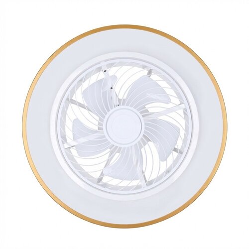  Brilagi - LED prigu&amp;scaron;iva svetiljka sa ventilatorom LED/38W/230V prečnik 50 cm zlatna + daljinski upravljač Slike