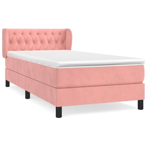 Maison Chic Box spring postelja - Vzmetna postelja z vzmetnico roza 90x190 cm žamet SL14223, (21883217) Cene
