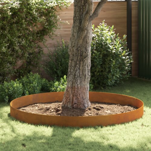 vidaXL Ograje za vrt Rjav 450 x 25 cm Odporno jeklo Cene