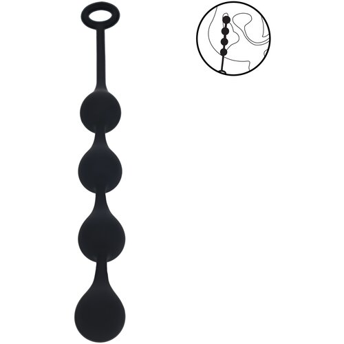 Levelz Waterdrop Silicone Anal Balls M 30mm Black Slike