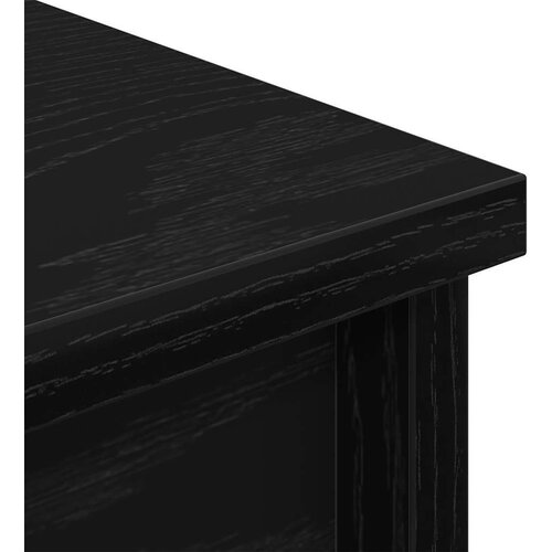 VidaXL Visoka komoda crna hrast 70x35x180 cm od konstruiranog drva Slike