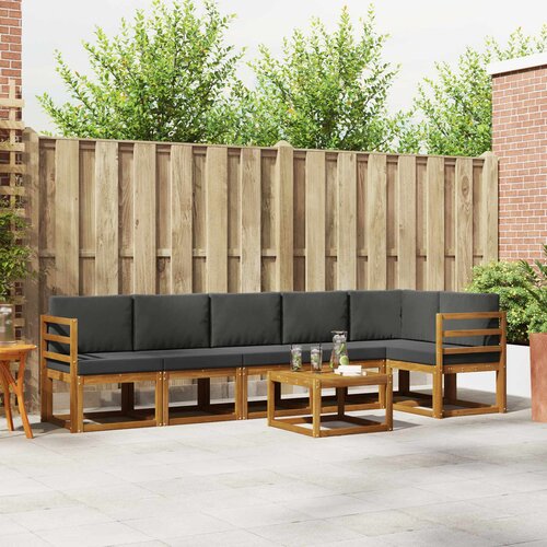  Set vanjskih sofa 7 kom. Prirodna i antracit Cene