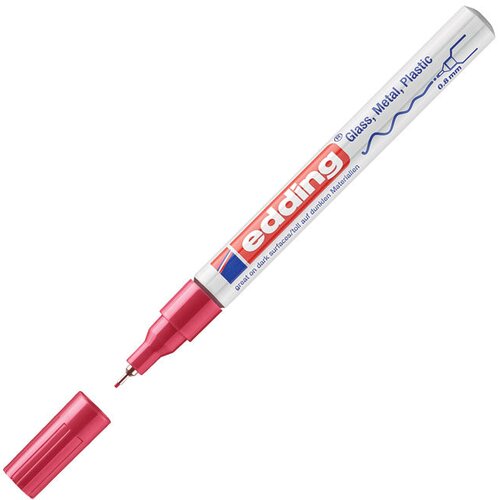 Marker permanentni lakirajući 0,8mm edding 780 crveni Cene