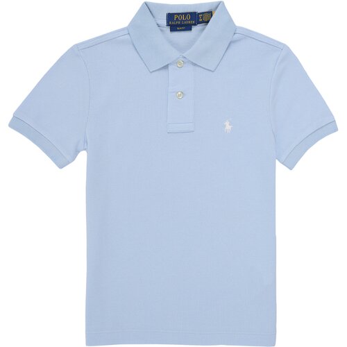 Polo Ralph Lauren SLIM POLO-TOPS-KNIT Plava Slike