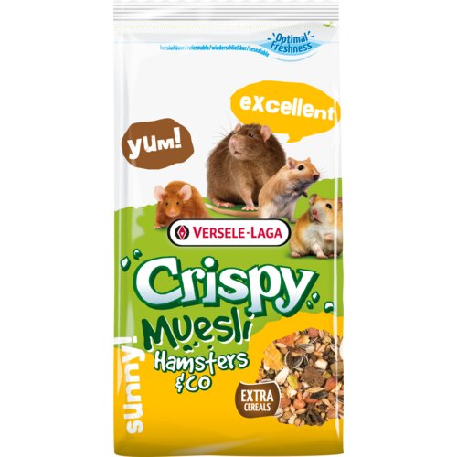 Versele-laga crispy muesli hamsters&amp;co 400 g, kompletna hrana za glodare Cene