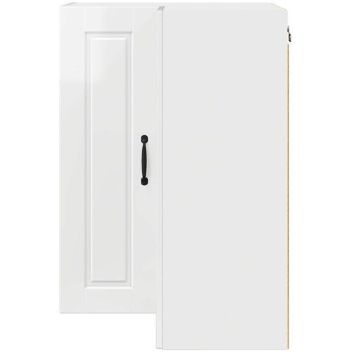  Zidni kutni ormar Visoki sjaj bijela 57 x 57 x 80 cm Slike