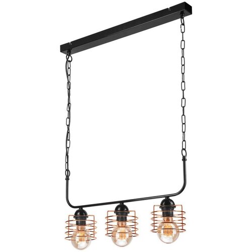  Luster na lancu MORGAN 3xE27/60W/230V crna/bakarna Cene