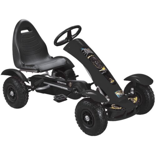 Lean Toys F618 Črni pedalni gokart &amp;ndash; prava dirka&amp;scaron;ka zabava za otroke Slike