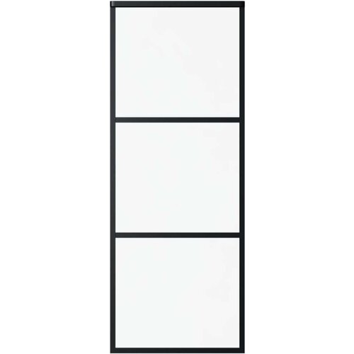 vidaXL Klizna vrata s priborom ESG staklo i aluminij 76 x 205 cm Cene
