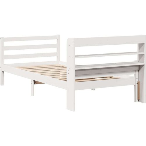VidaXL Okvir kreveta s uzglavljem bez madraca bijeli 100x200 cm Slike