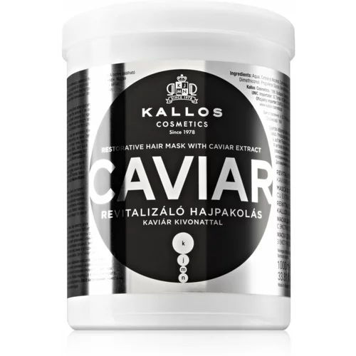 Kallos Cosmetics caviar maska za lesk in mehkobo las 1000 ml