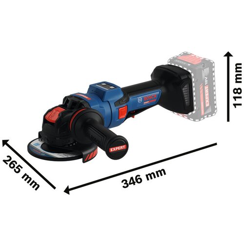 Bosch expert EXWX18V-15PS ugaona brusilica 06019M6501 Slike