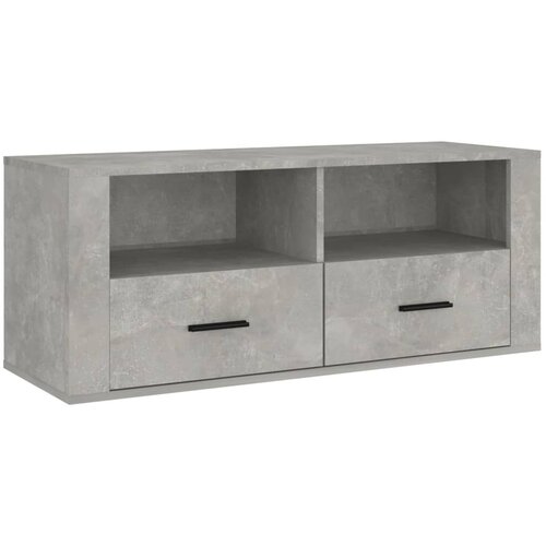 Maison Chic TV omarica - TV stojalo - Televizijska omarica betonsko siva 100x35x40 cm inženirski les, (21700599) Slike
