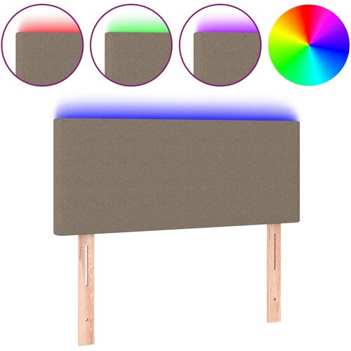 Maison Chic led posteljno vzglavje - vzglavna omarica - nočna omarica taupe 80x5x78/88 cm blago, (21706221) Slike